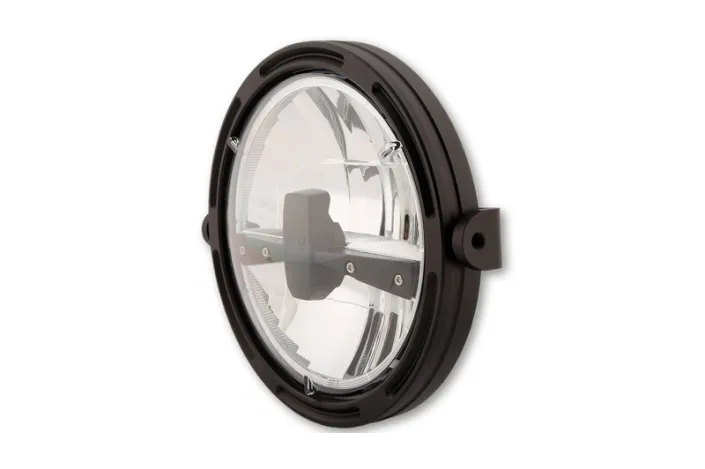 HIGHSIDER pro 7 inch LED headlight FRAME-R1 TYPE 3, black, side mount