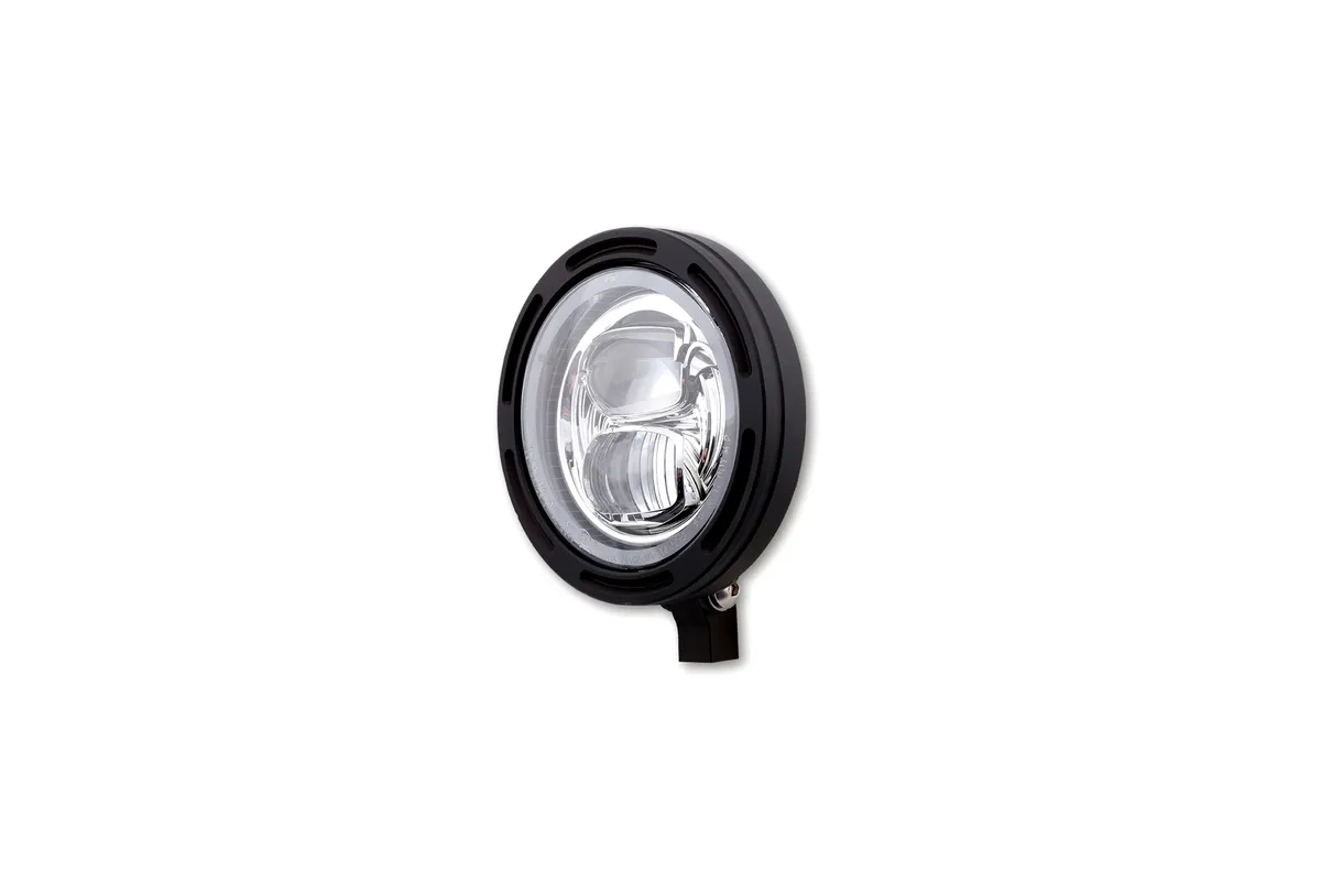 HIGHSIDER pro 5 3/4 inch LED headlight FRAME-R2 TYPE 7, black, bottom mount