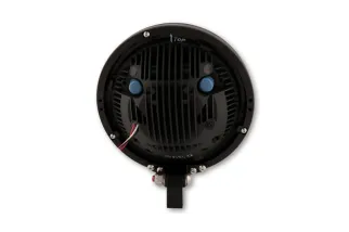 HIGHSIDER pro 7 inch LED headlight FRAME-R1 TYPE 8, black, smoked reflector, bottom mount