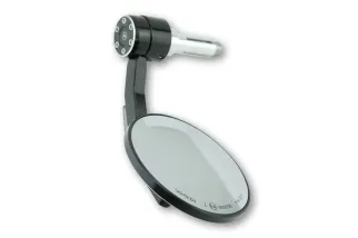 Rétroviseur d'embout de guidon HIGHSIDER pro Conero avec clignotant LED - noir - l'unité