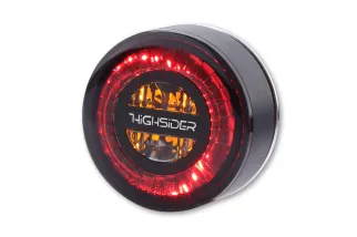 Feu arrière/clignotant LED HIGHSIDER pro Rocket Module 3en1 homologué - verre fumé - la paire