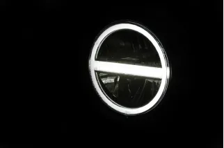 HIGHSIDER pro 5 3/4 inch LED headlight PECOS TYPE 6, matt black, with TFL, bottom mount