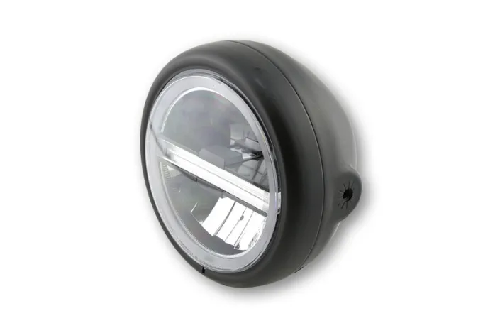 HIGHSIDER pro 5 3/4 inch LED headlight PECOS TYPE 6, matt black, with TFL, side mount