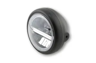 HIGHSIDER pro 5 3/4 inch LED headlight PECOS TYPE 6, matt black, with TFL, side mount