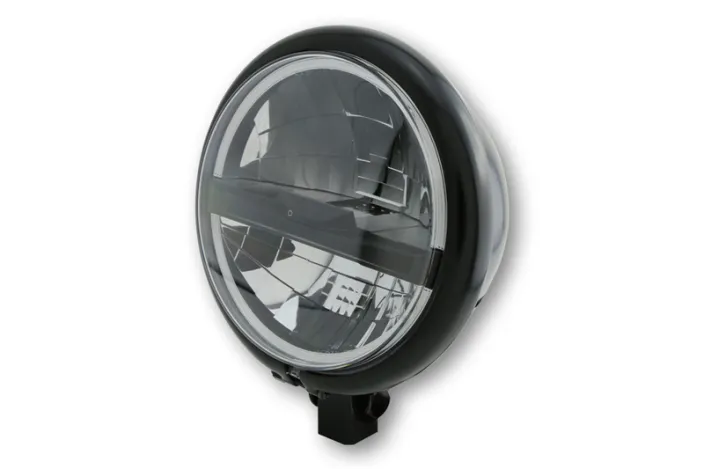 HIGHSIDER pro 5 3/4 inch LED headlight BATES STYLE TYPE 5, black, bottom mount