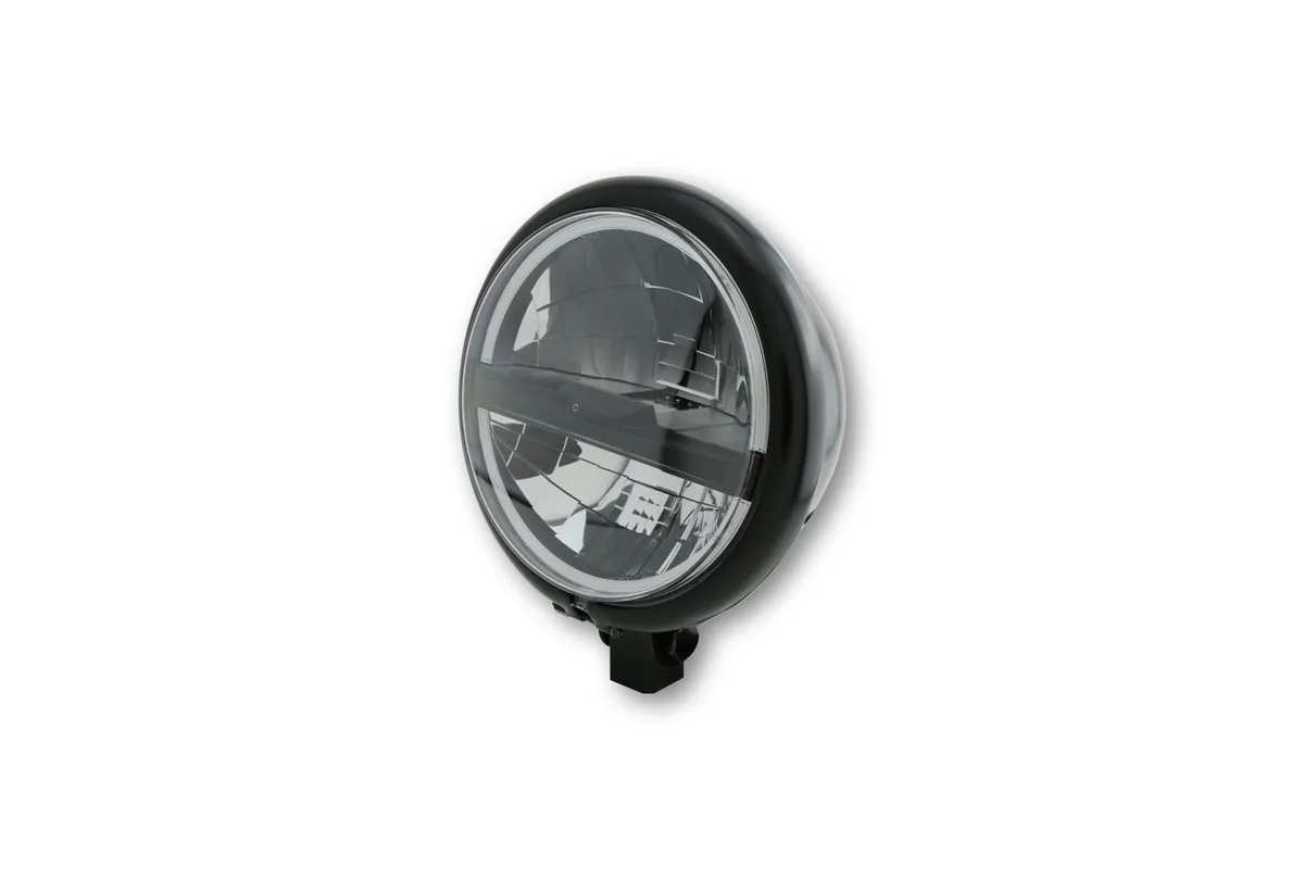 HIGHSIDER pro 5 3/4 inch LED headlight BATES STYLE TYPE 5, black, bottom mount