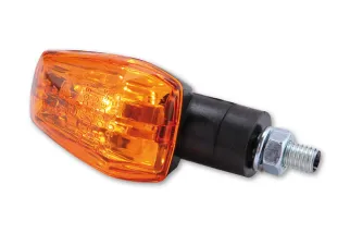 HIGHSIDER smart IMOLA 1 Mini Indicator, Black, Yellow Lens, E-Approved, Short Arm, (Pair)