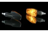 HIGHSIDER smart IMOLA 1 Mini Indicator, Black, Yellow Lens, E-Approved, Short Arm, (Pair)