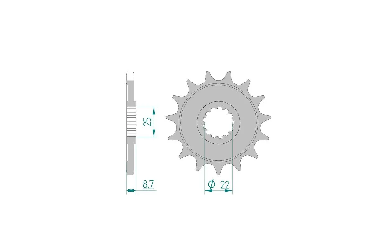 Pignon AFAM acier standard 28405 - 525