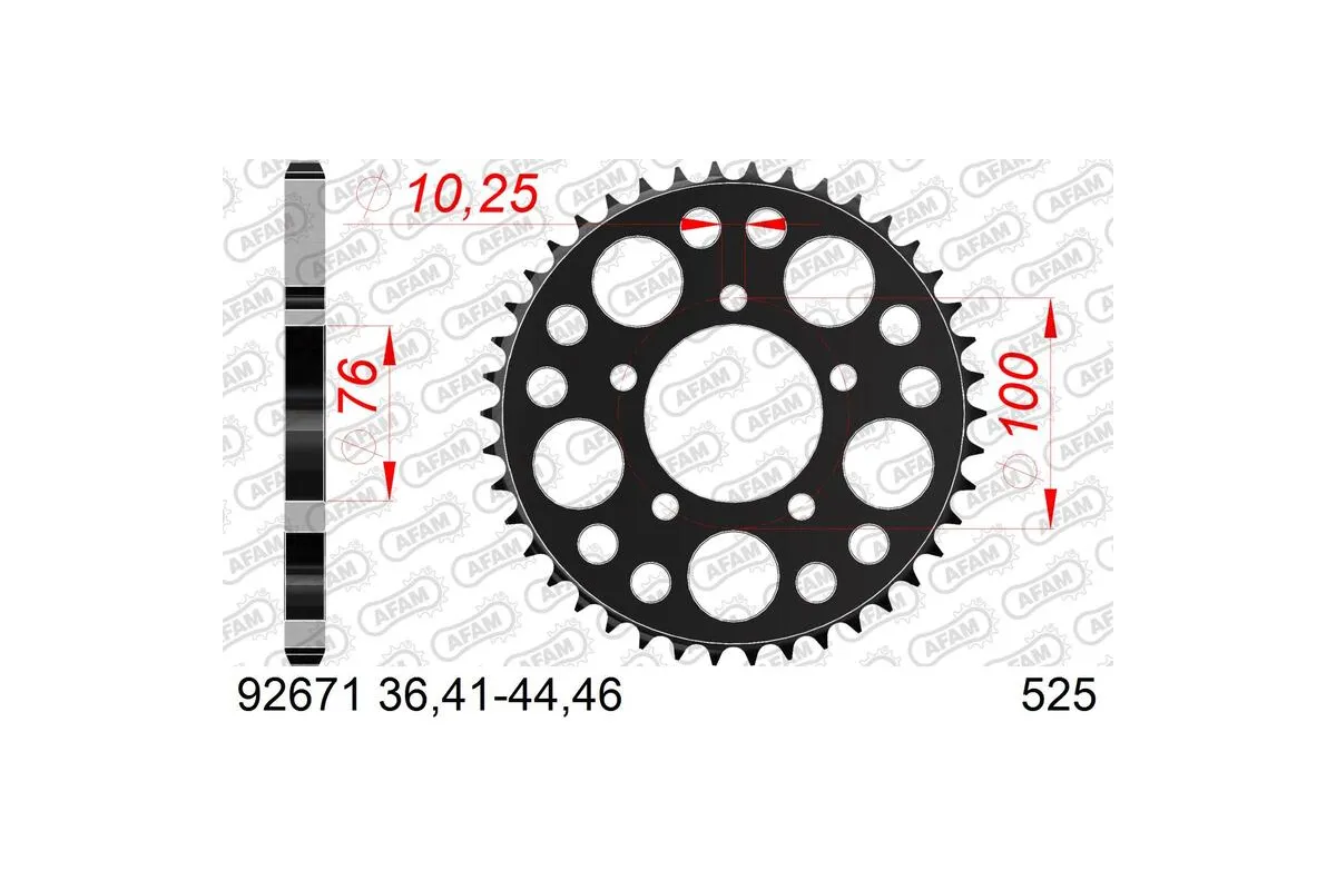 Couronne AFAM acier standard 92671 - 525