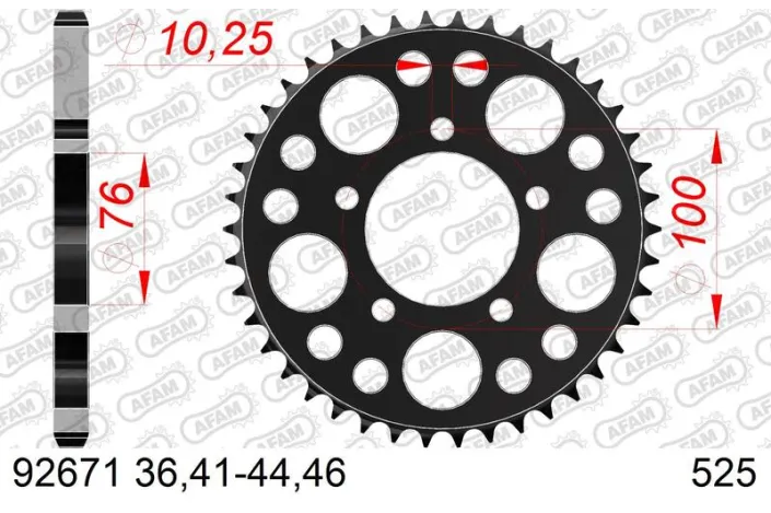 Couronne AFAM acier standard 92671 - 525