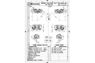 Paire d'étrier de frein avant radial BREMBO UPGRADE GP4-RB 4 pistons Ø30/34mm