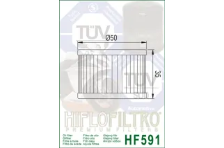 Filtre à huile HIFLOFILTRO - HF591