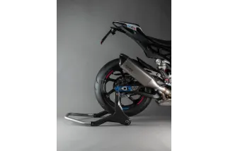 Béquille de stand arrière LIGHTECH support rouleaux - carbone