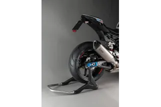 Béquille de stand arrière LIGHTECH support rouleaux - carbone