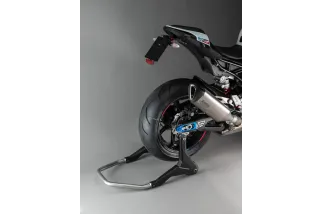 Béquille de stand arrière LIGHTECH support rouleaux - carbone