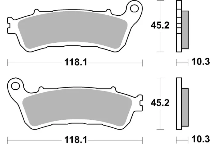 Plaquettes de frein BREMBO métal fritté - 07HO66SP