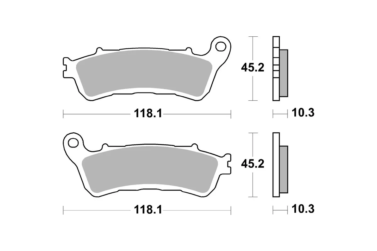 Plaquettes de frein BREMBO métal fritté - 07HO66SP