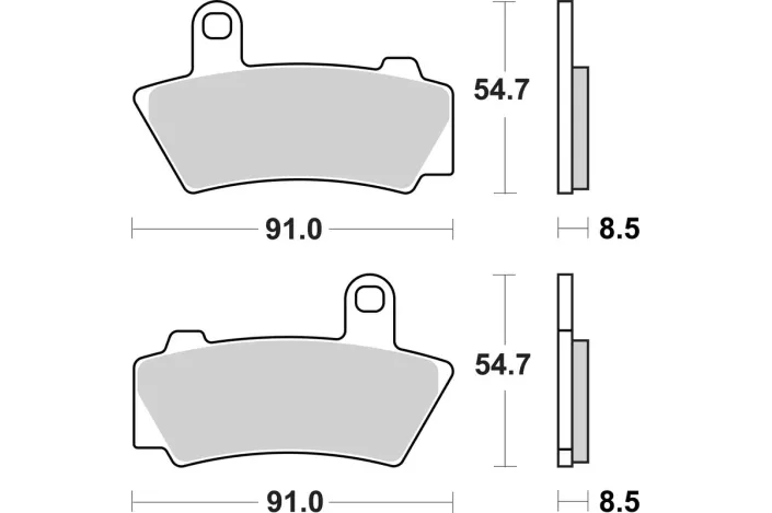 Plaquettes de frein BREMBO métal fritté - 07BB41SP