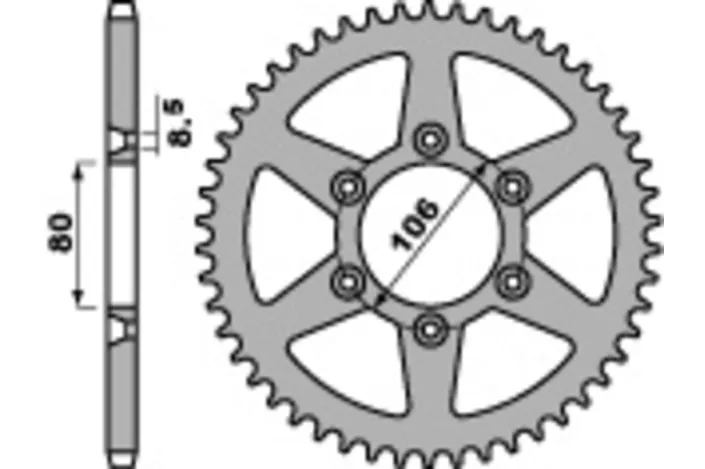 Couronne PBR acier C45 standard 3560 - 520