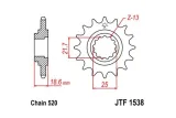 Pignon JT SPROCKETS acier anti-bruit 1538 - 520