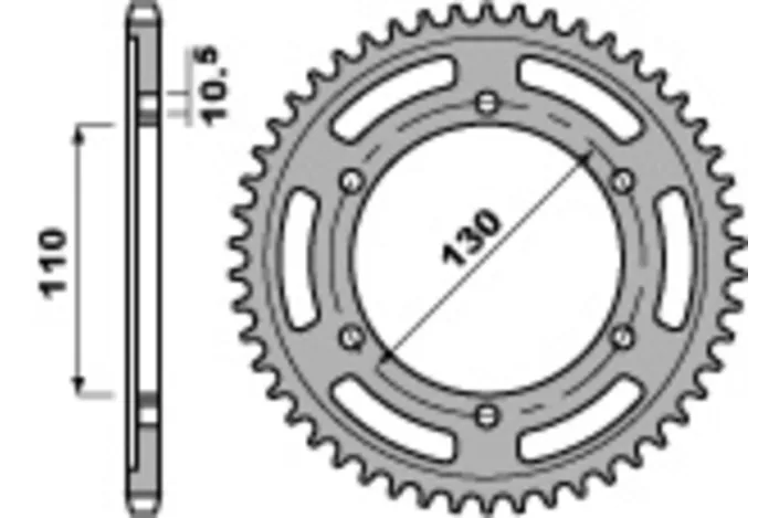 Couronne PBR acier C45 standard 4385 - 525