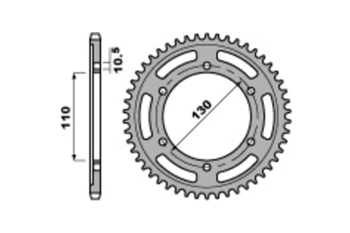 Couronne PBR acier C45 standard 4385 - 525