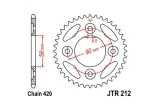 Couronne JT SPROCKETS acier standard 212 - 420