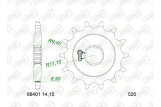 Pignon AFAM acier standard 88401 - 520