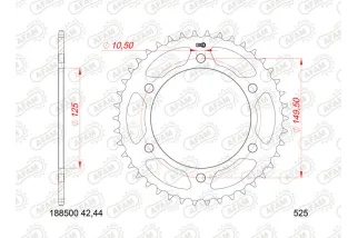 Kit chaîne AFAM 525XMR3 16/46 super-renforcé - couronne standard