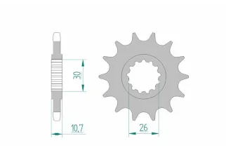 Kit chaîne AFAM 525XHR3 16/45 super-renforcé - couronne standard