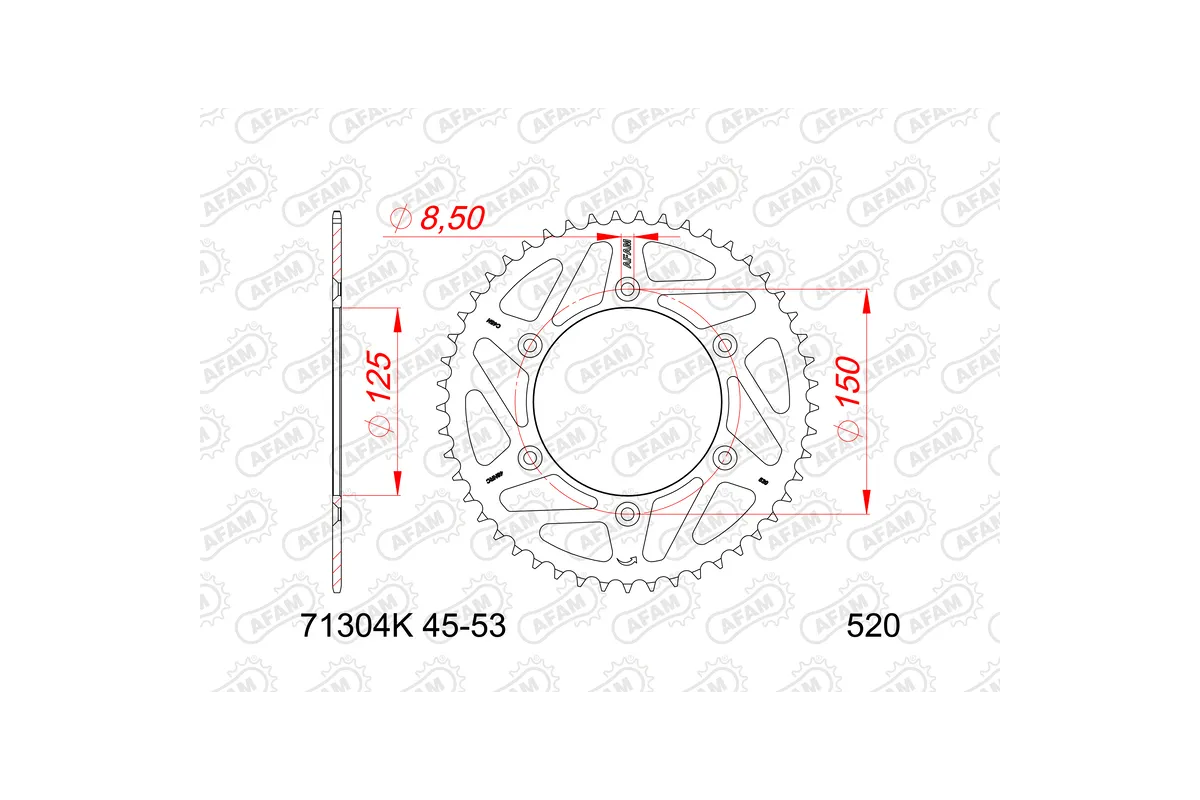 Couronne AFAM acier standard 71304K - 520