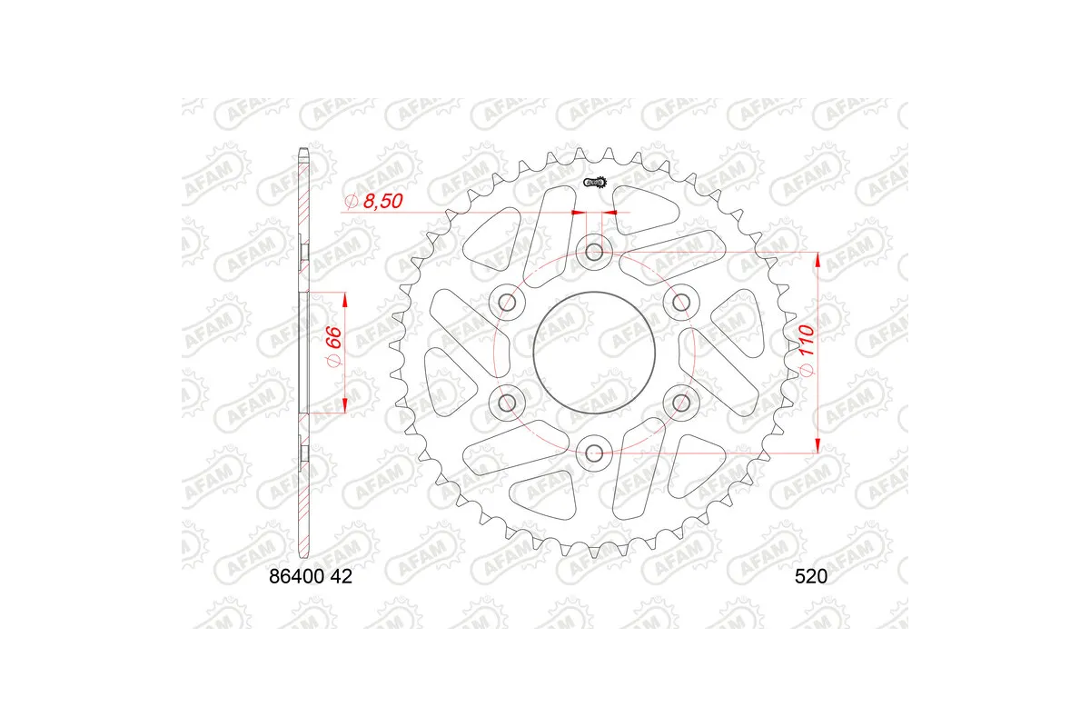Couronne AFAM acier standard 86400 - 520