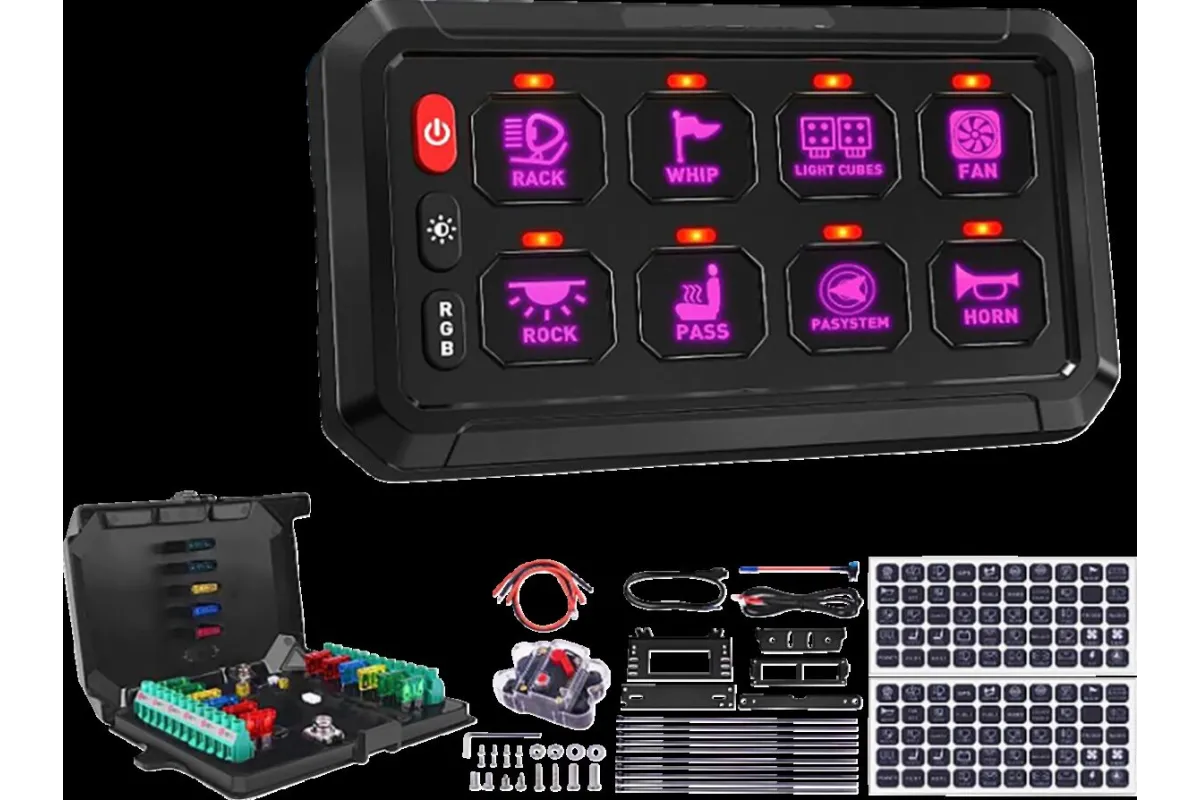 UNIVERSAL GANG SWITCH 8 PANEL 