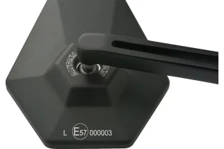 D-MIRROR-4 HEXAGON ROD ALU BK