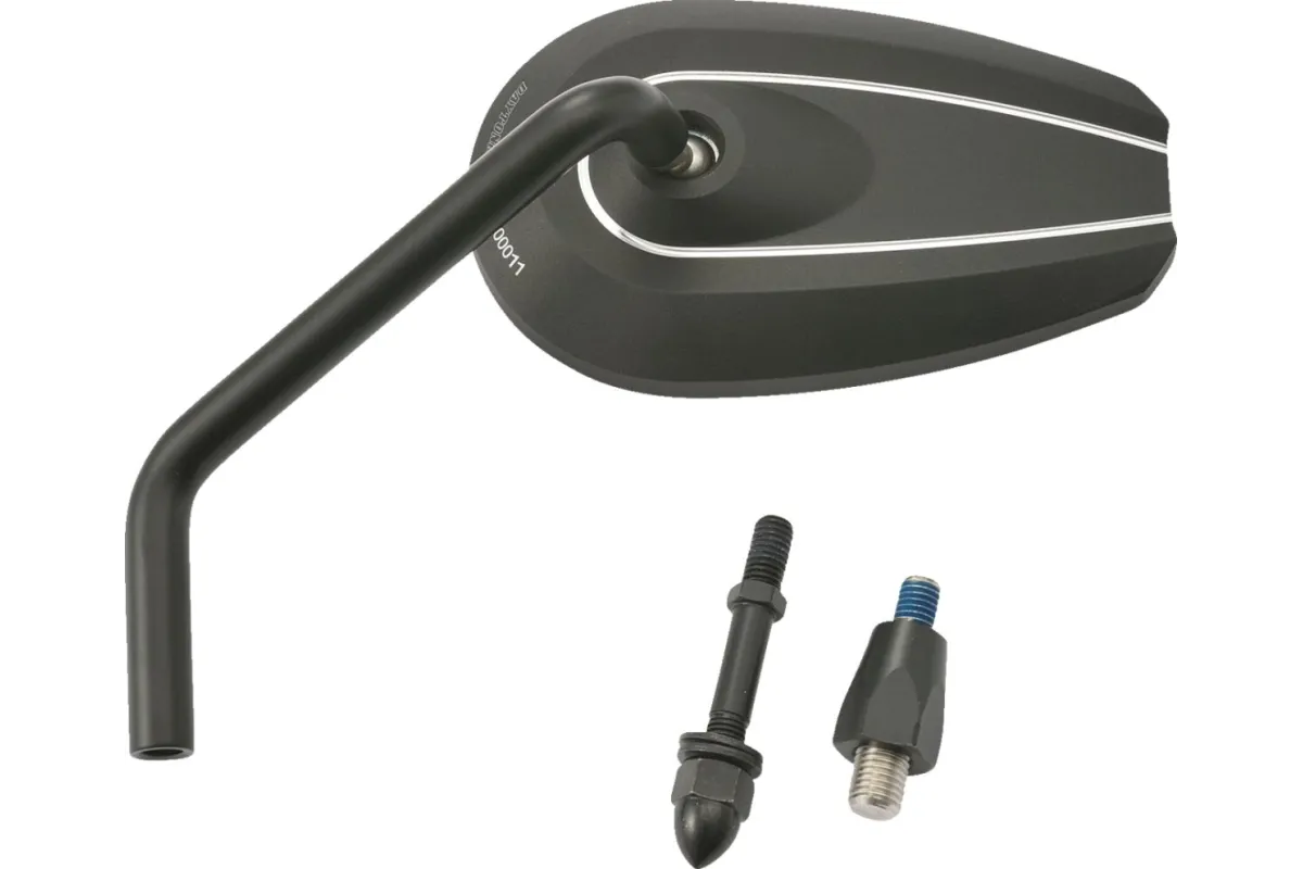 D-MIRROR-6 ROD LEFT ALU BK