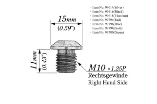 MIRROR PLUG BOLT BL RIGHT