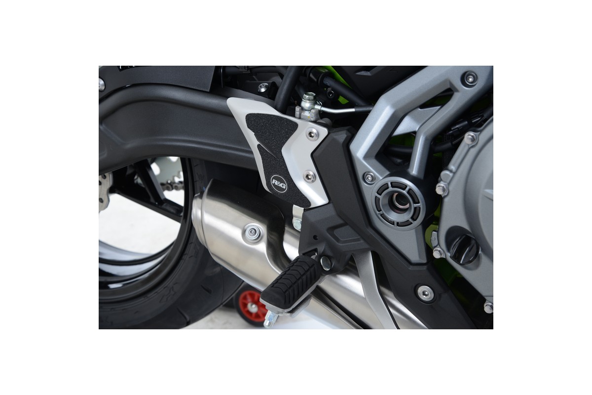 Adhésif anti-frottement R&G RACING platine talon noir (2 pièces) Kawasaki Z650