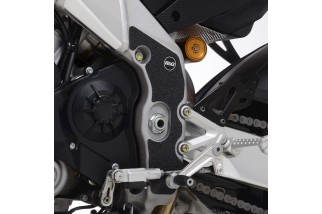 Kit protection de cadre R&G RACING - cadre noir (2 pièces) Aprilia Tuono V4 1100