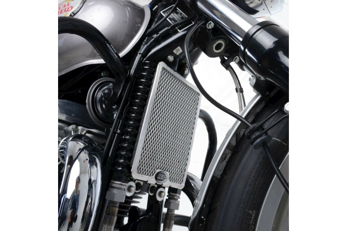 Protection de radiateur d'huile R&G RACING noir Royal Enfield