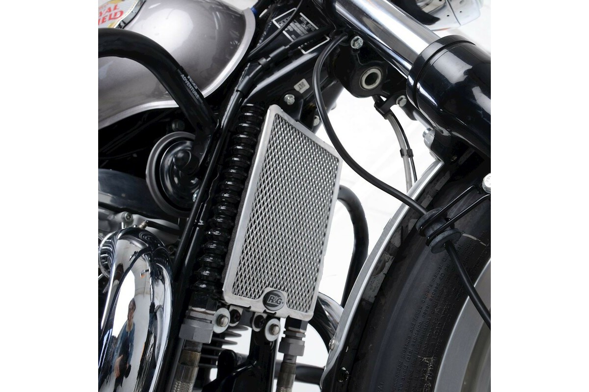 Protection de radiateur d'huile R&G RACING noir Royal Enfield