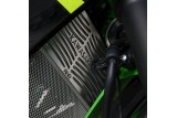 Protection de radiateur gravée R&G RACING inox - Kawasaki Ninja 125