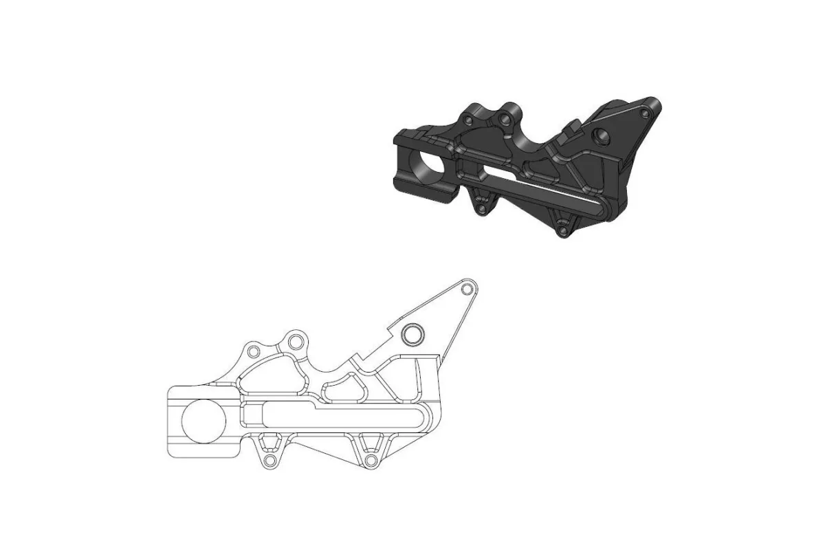 BRAKE CALIPER ADAPTOR BLACK