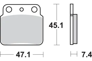 BRAKE PAD SINT/CAR OFF