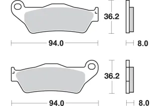 BRAKE PAD SINT/CAR OFF