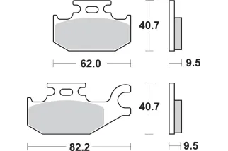 BRAKE PAD SINT/CAR OFF