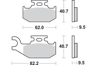 BRAKE PAD SINT/CAR OFF