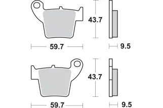 BRAKE PAD SINT/CAR OFF