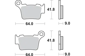 BRAKE PAD SINT/CAR OFF