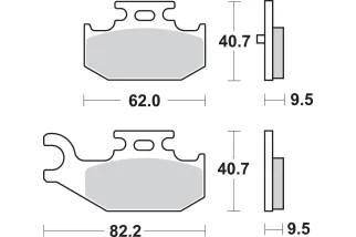 BRAKE PAD SINT/CAR OFF